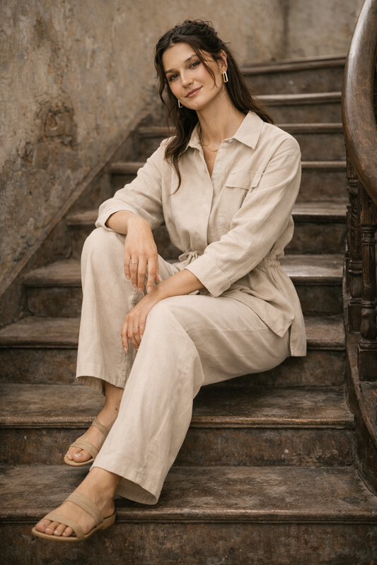 Royal Linen Set – Beige