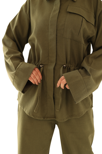Royal Linen Set - Dark Olive