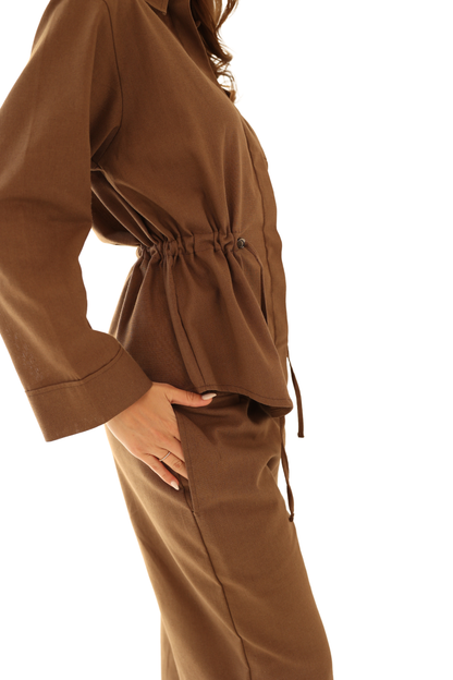 Royal Linen Set – Chocolate Brown