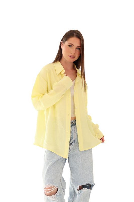 Luna Linen Shirt - Yellow