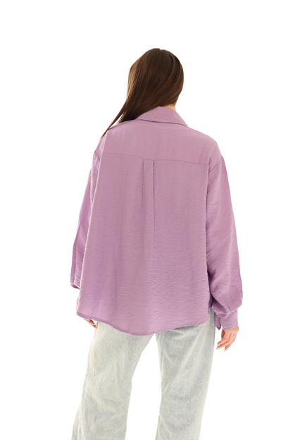 Luna Linen Shirt - Light Purple