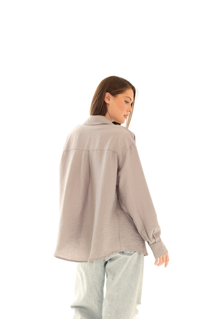 Luna Linen Shirt - Gray