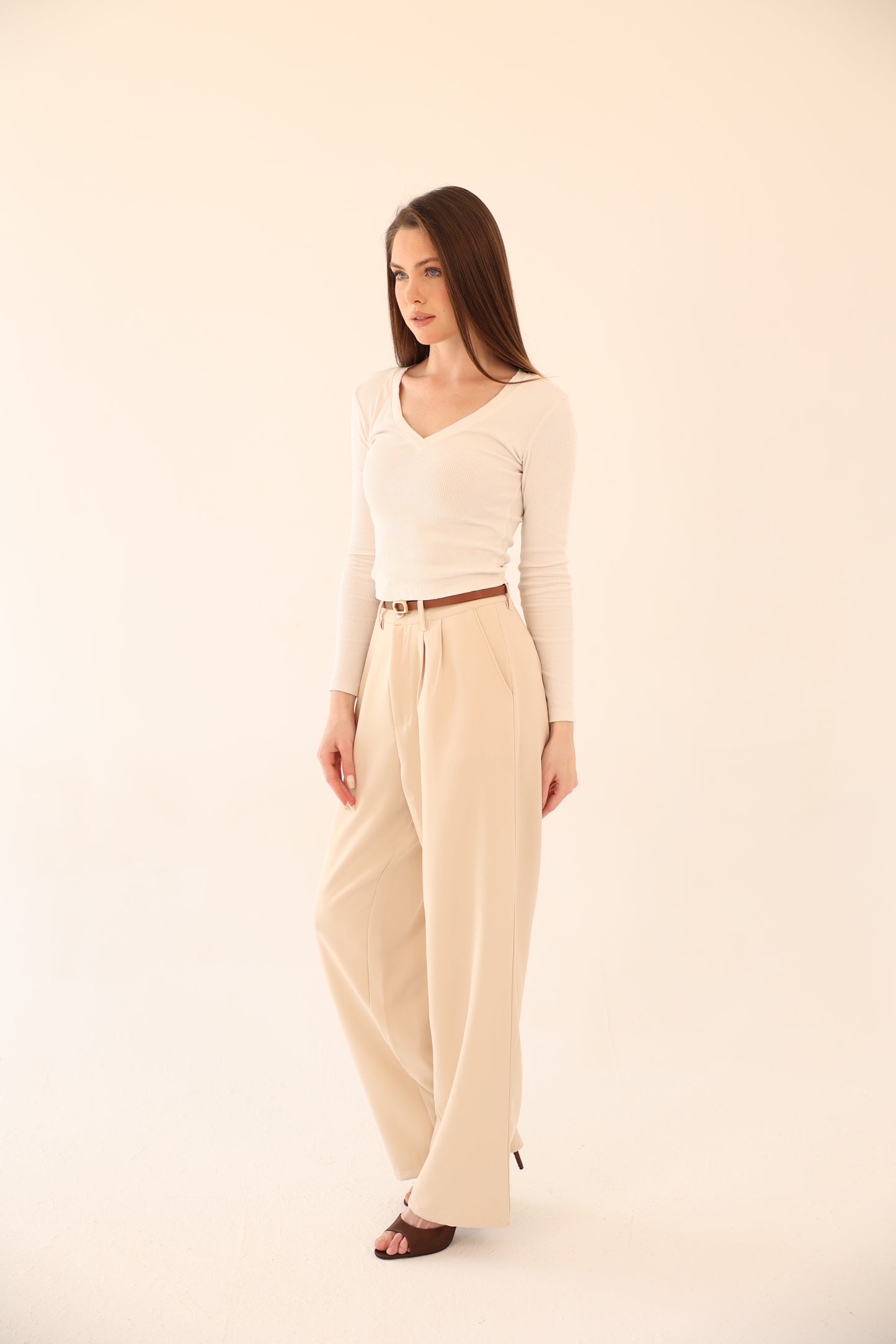 Wide Leg pants - Beige