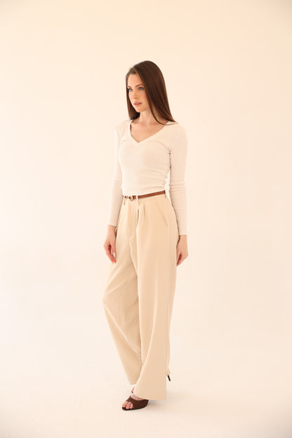 Wide Leg pants - Beige