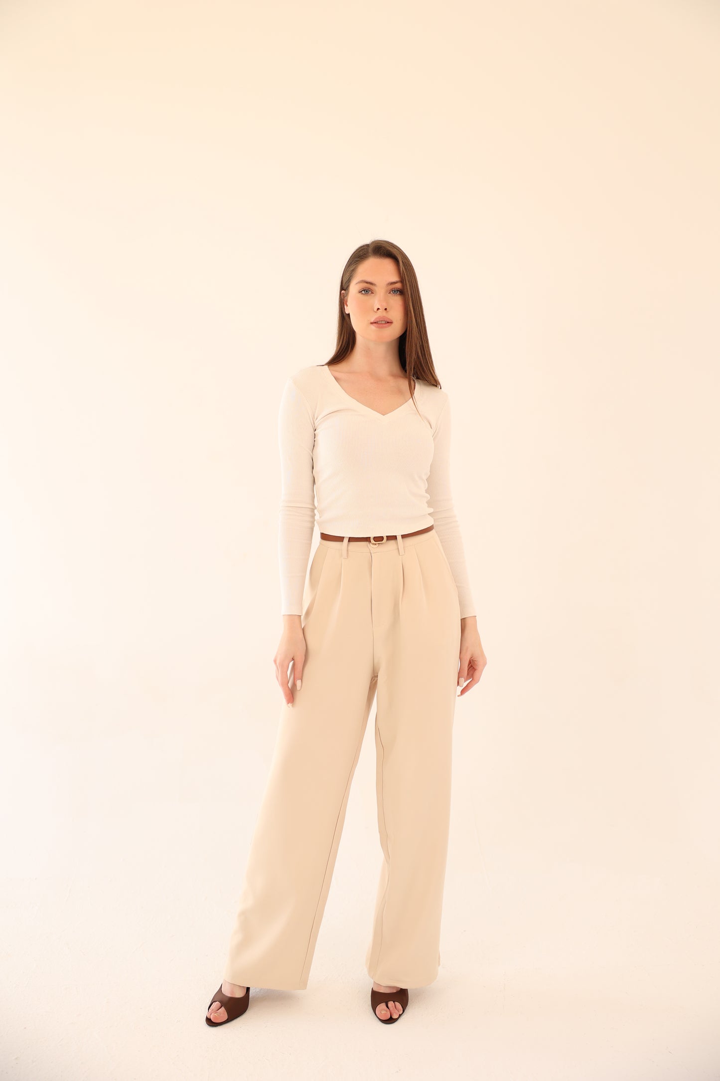 Wide Leg pants - Beige
