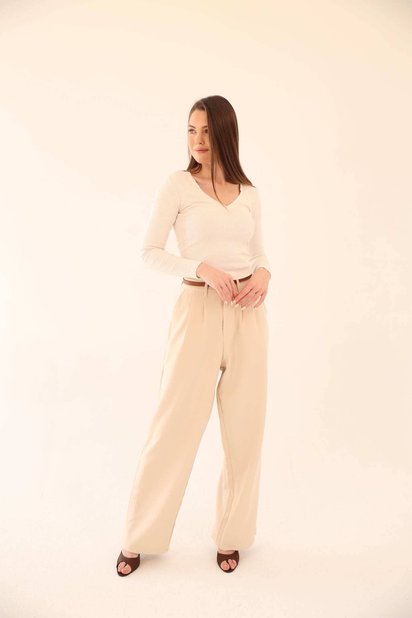Wide Leg pants - Beige