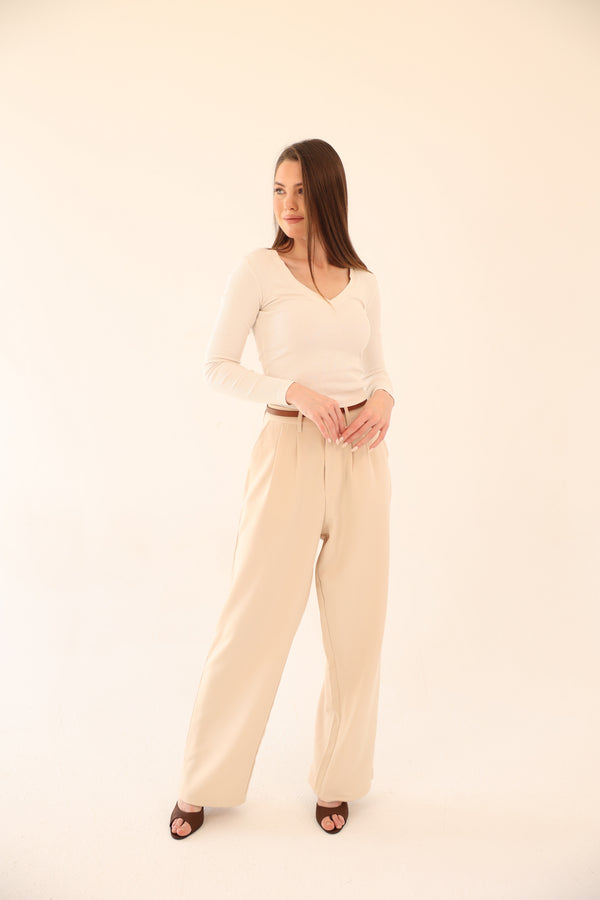 Wide Leg pants - Beige