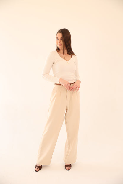 Wide Leg pants - Beige