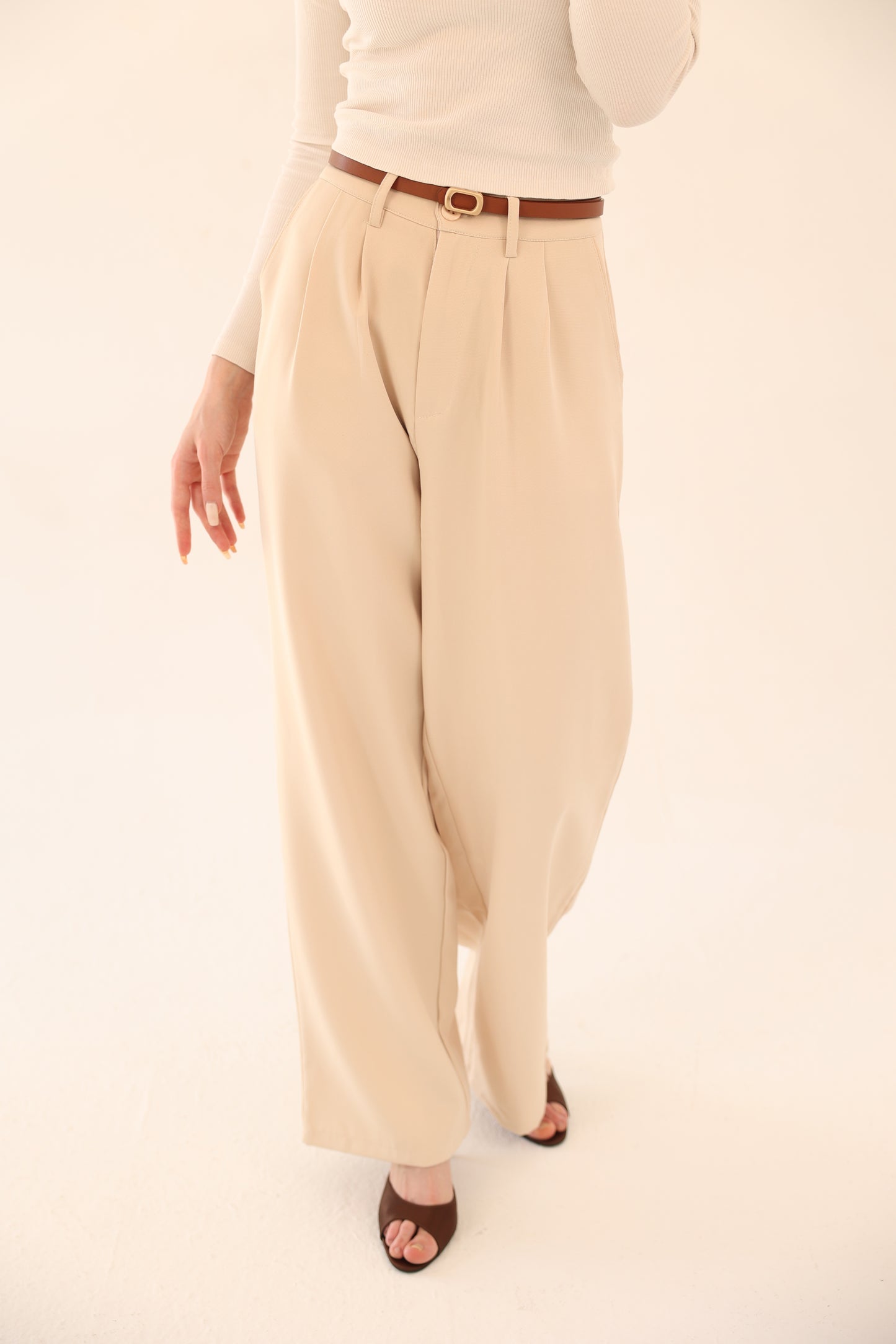 Wide Leg pants - Beige