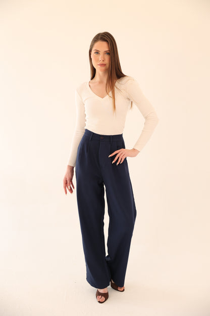 Wide Leg pants - Navy