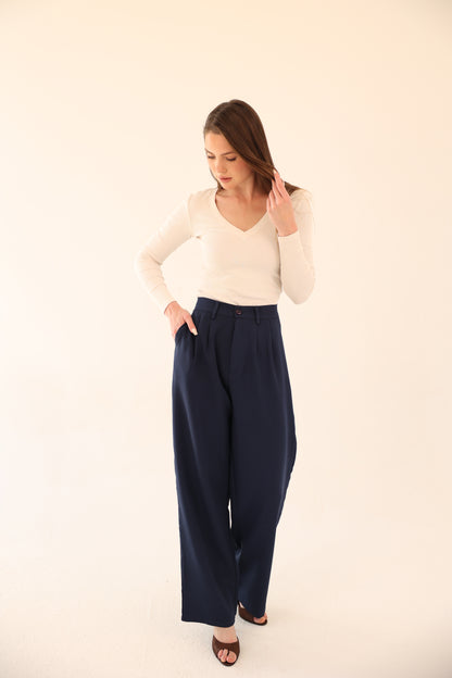 Wide Leg pants - Navy