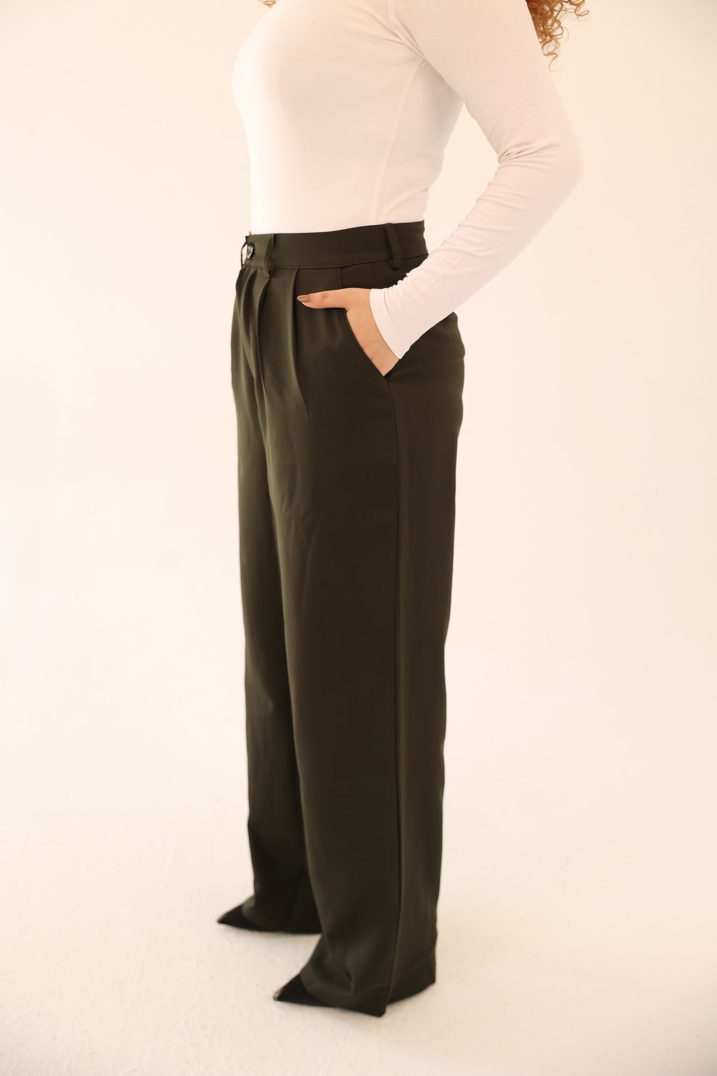 Wide Leg pants - Dark Olive