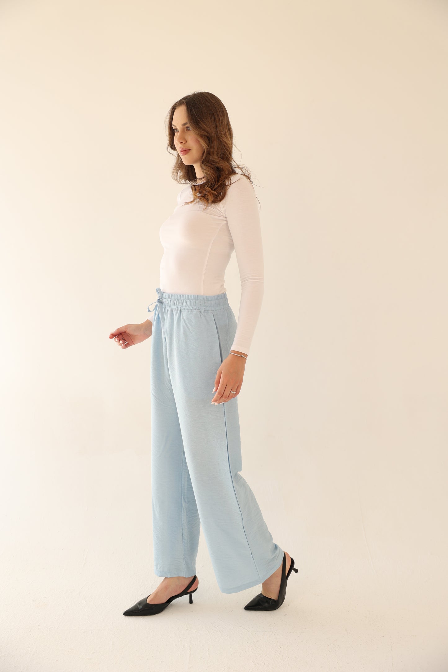 Breeze Linen Pants - Light Blue