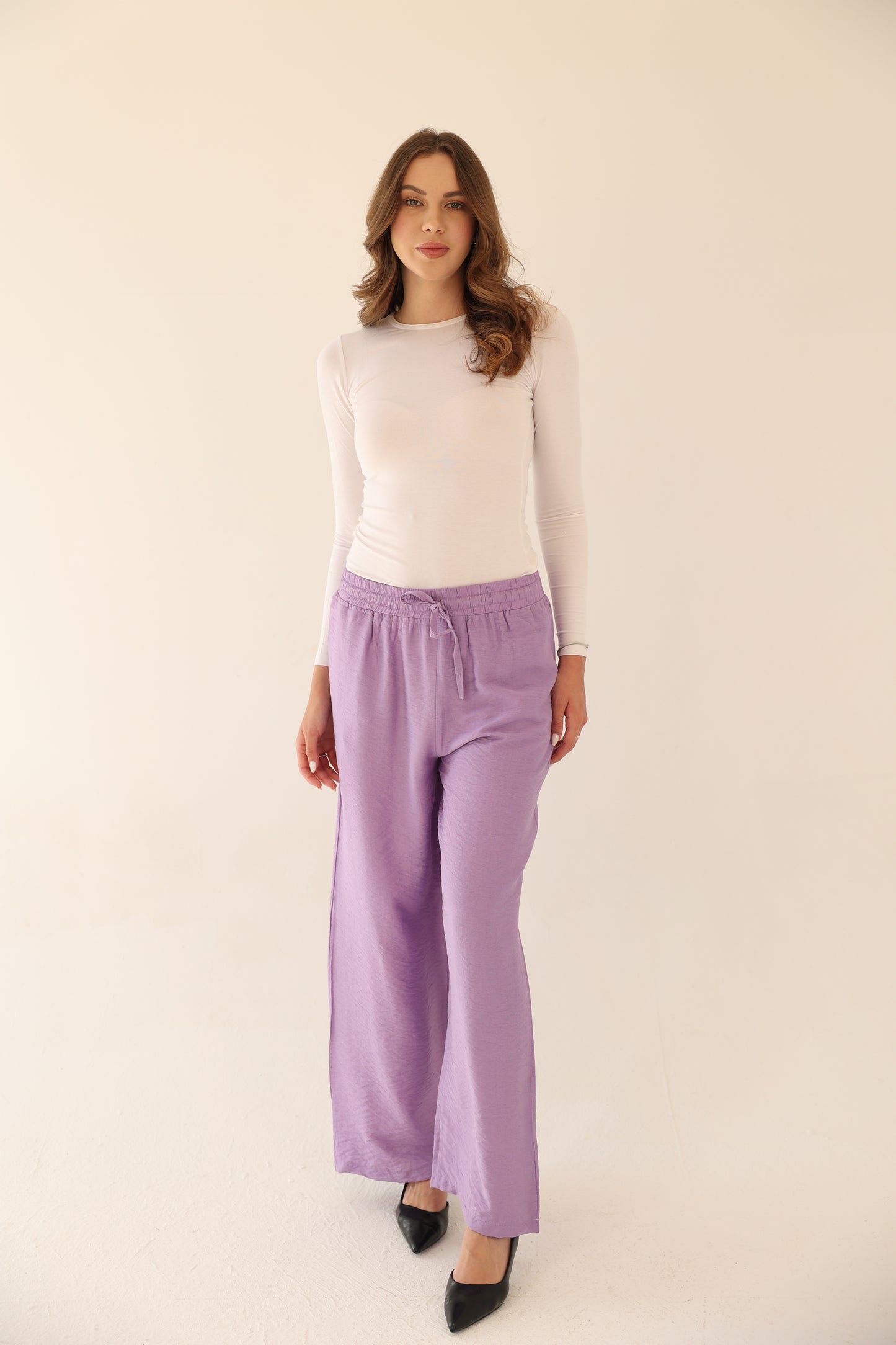 Breeze Linen Pants - Light Purple
