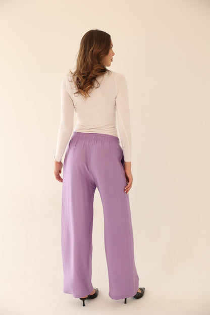 Breeze Linen Pants - Light Purple