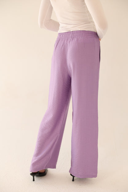 Breeze Linen Pants - Light Purple