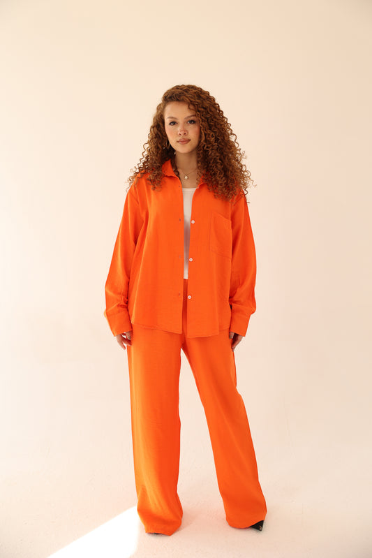Harmony Linen Set - Orange