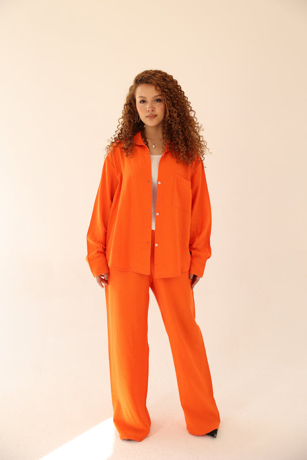 Harmony Linen Set - Orange