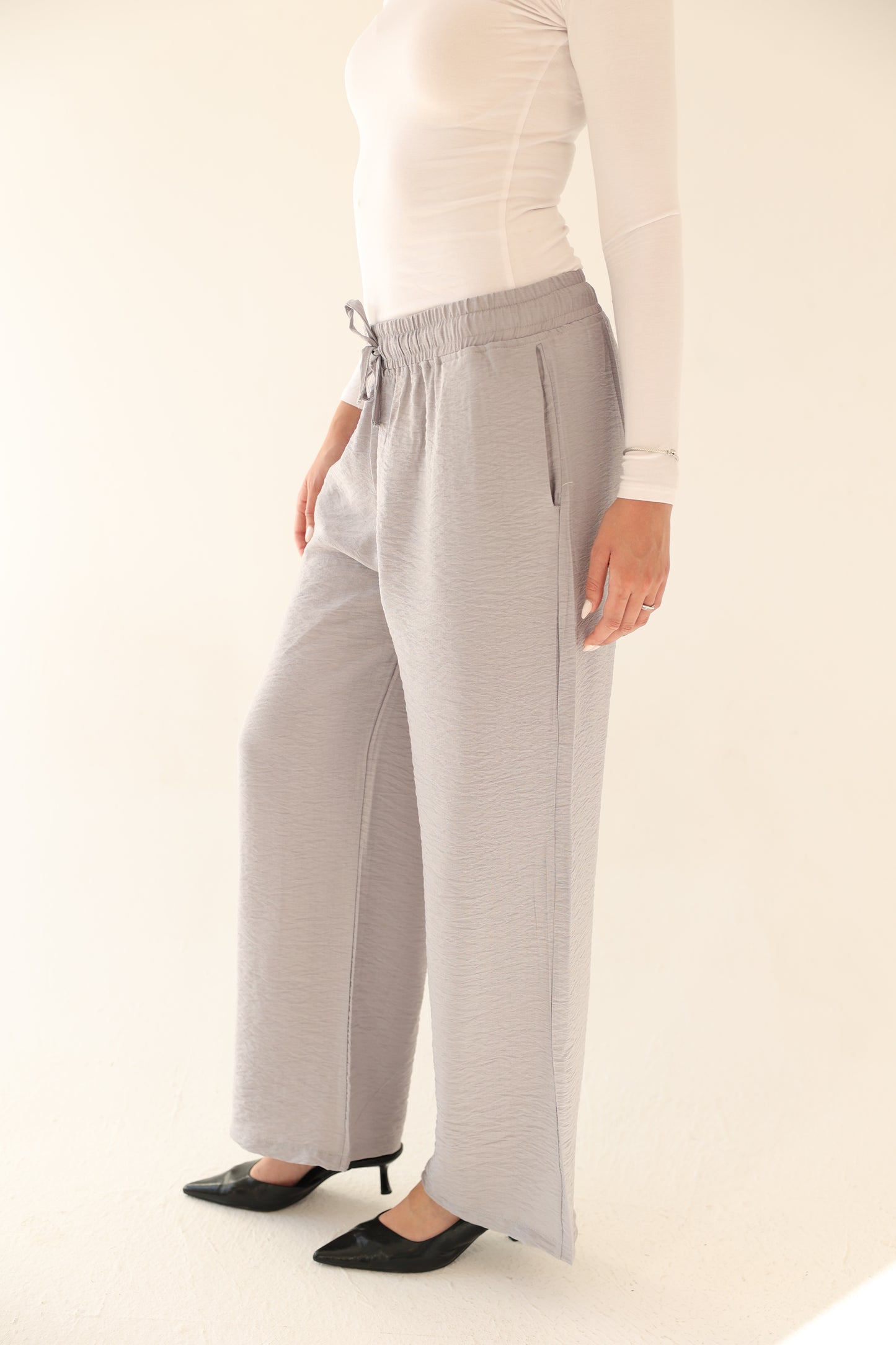 Breeze Linen Pants - Grey