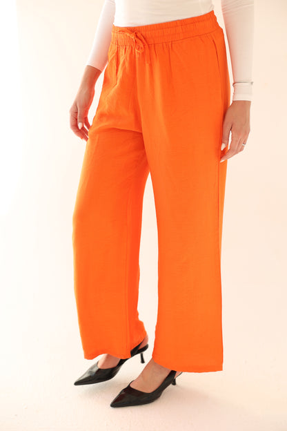 Breeze Linen Pants - Orange