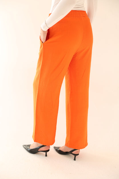 Breeze Linen Pants - Orange