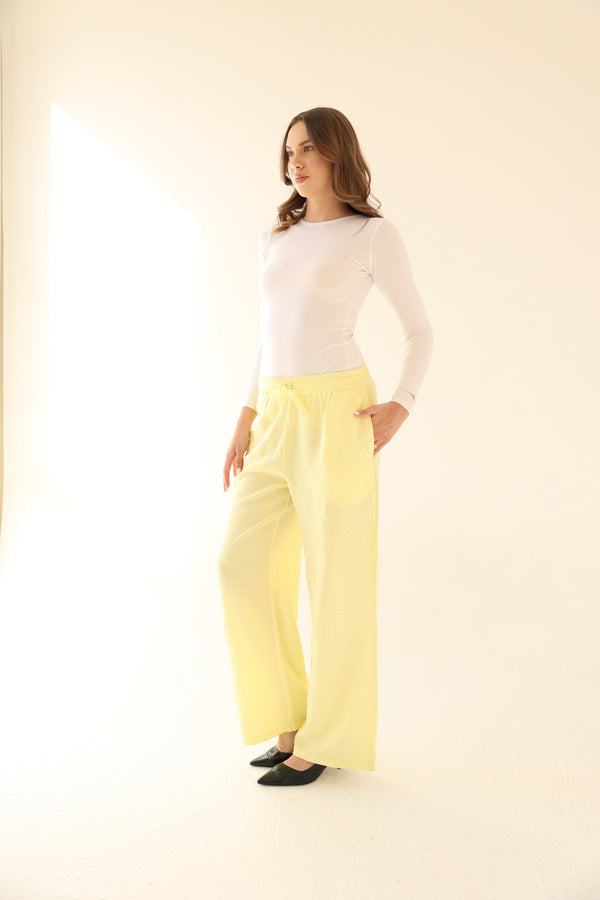 Breeze Linen Pants - Yellow