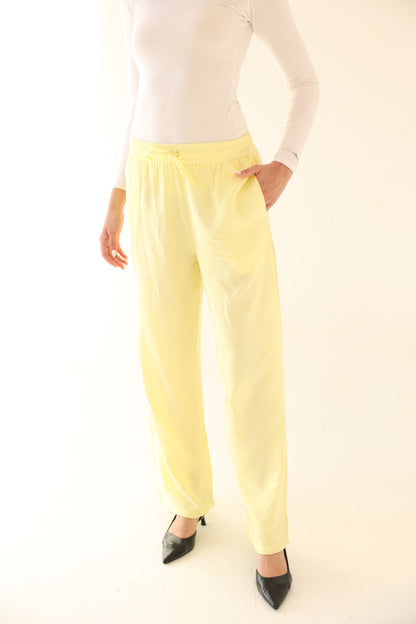 Breeze Linen Pants - Yellow