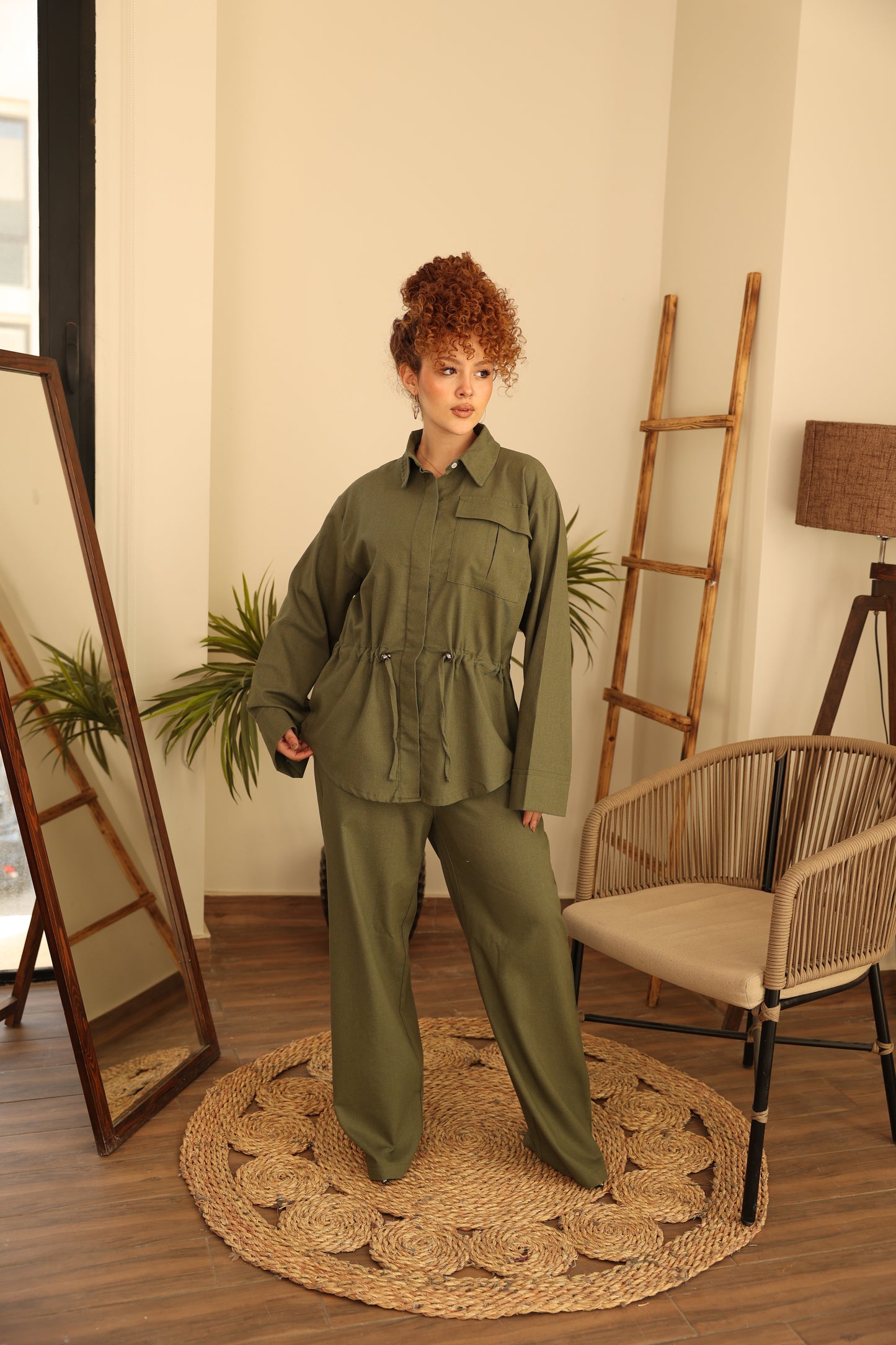 Royal Linen Set - Dark Olive