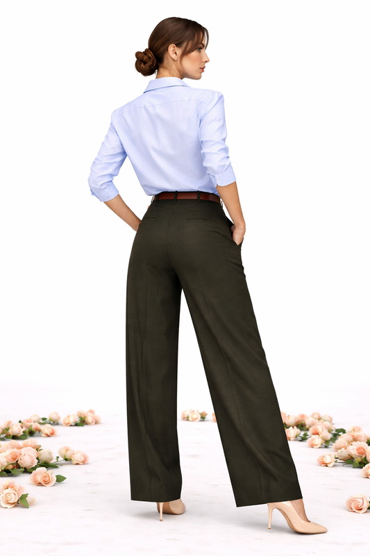 Wide Leg pants - Dark Olive