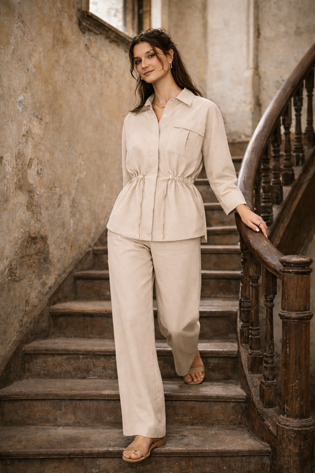 Royal Linen Set – Beige