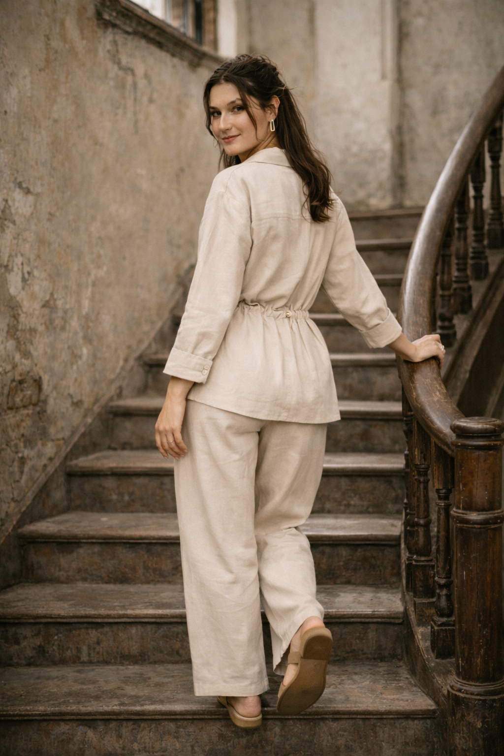 Royal Linen Set – Beige