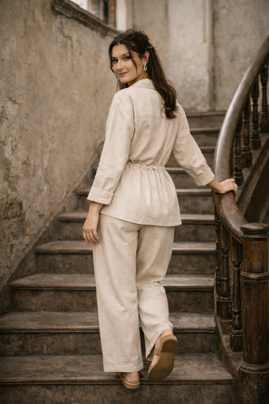 Royal Linen Set – Beige