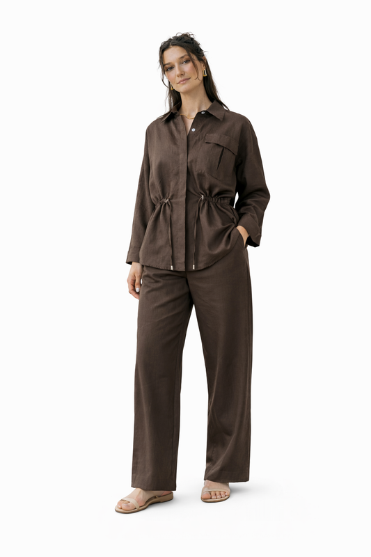 Royal Linen Set – Chocolate Brown